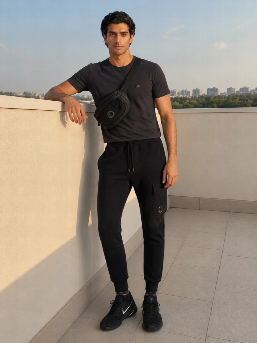Cp company tee joggers black cdg sneakers
