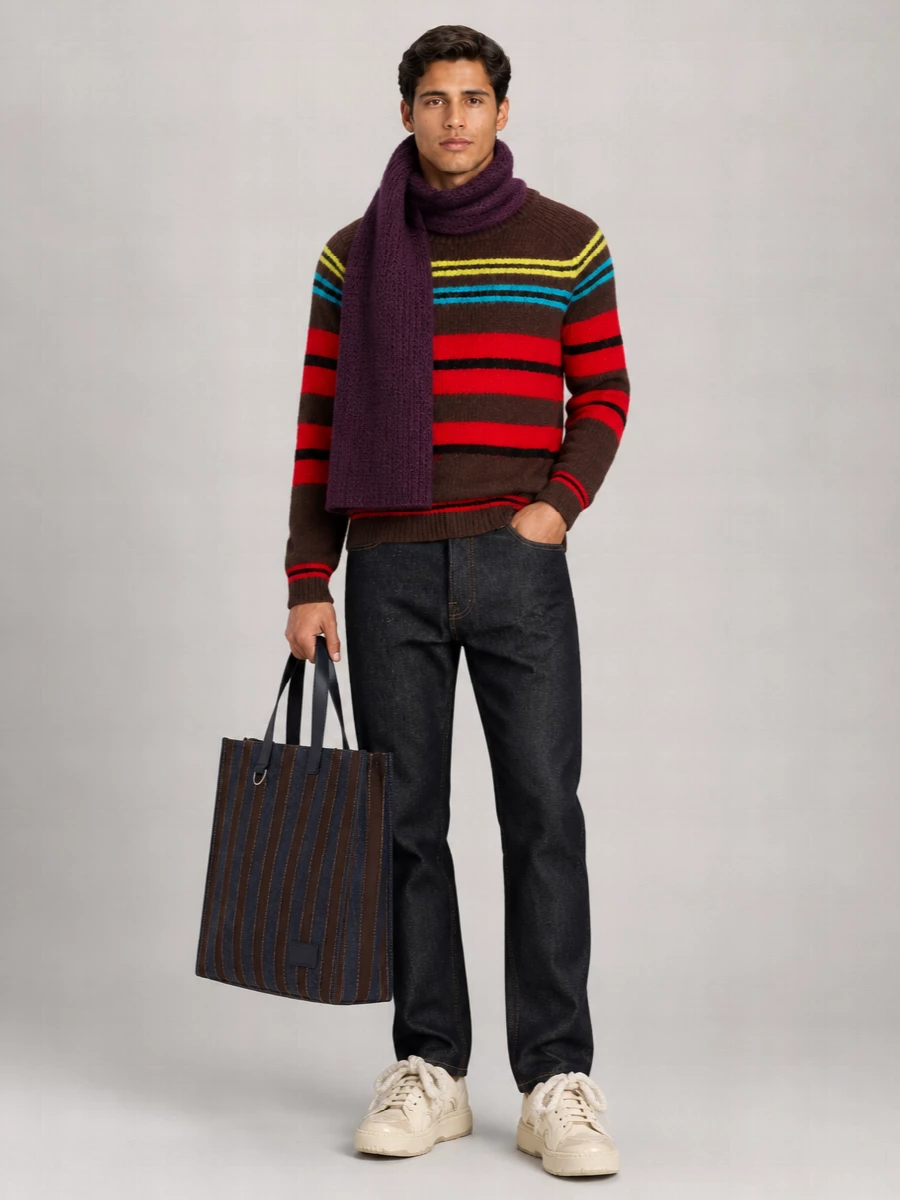 Lanvin wool mohair cashmere crewneck jumper