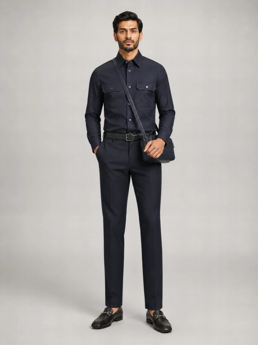 Gucci Cotton Logo-Pattern Long-Sleeve Shirt