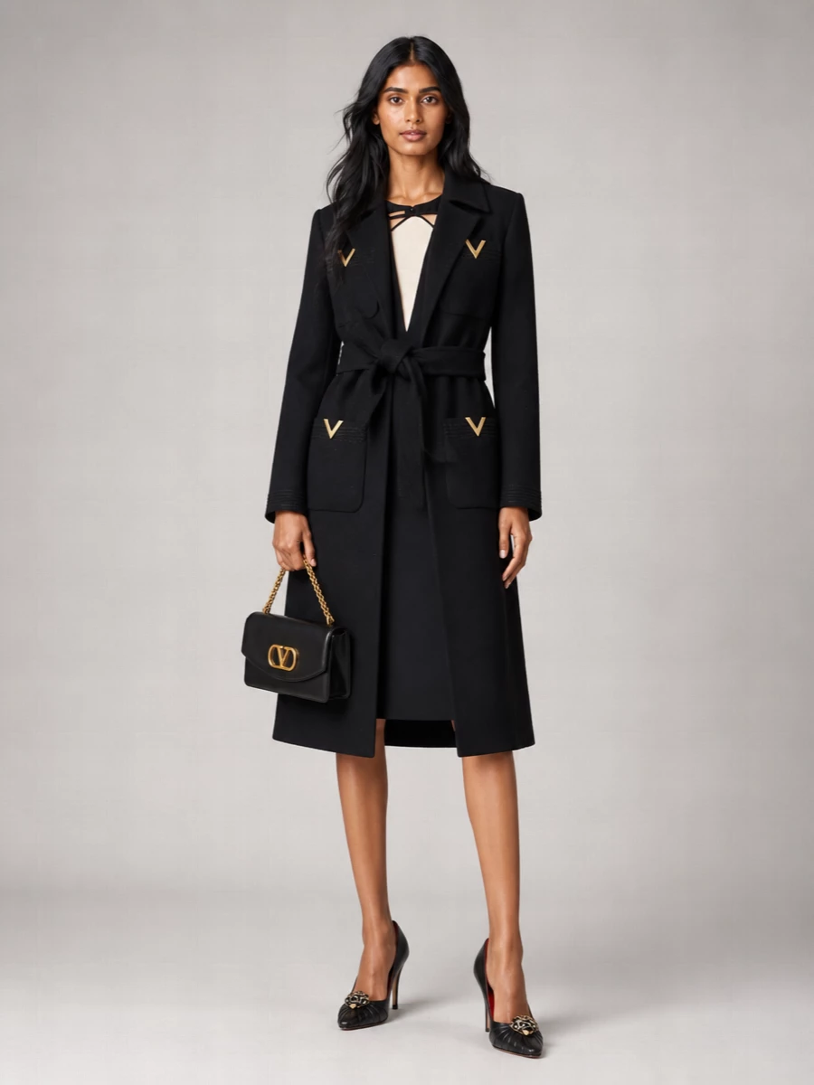 Valentino Garavani Vain Leather Shoulder Bag