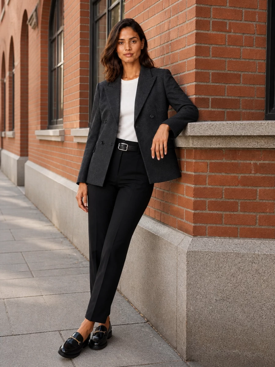 Closed blazer max mara trousers tods loafers
