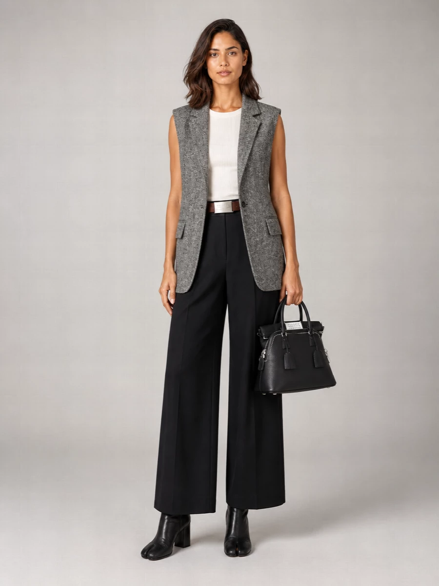 Mm6 Maison Margiela Silk Blend Suit Vest