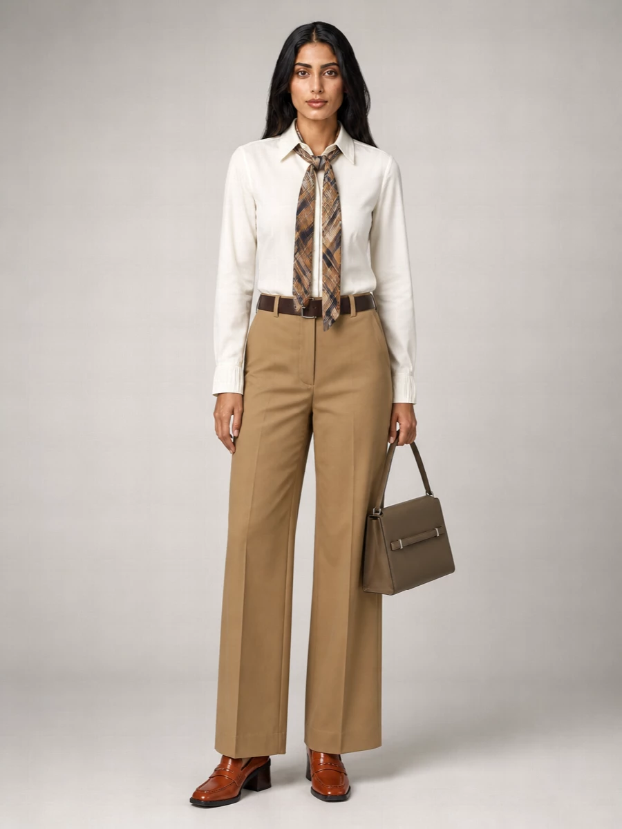 Tory Burch Cotton Wide-Leg Trousers