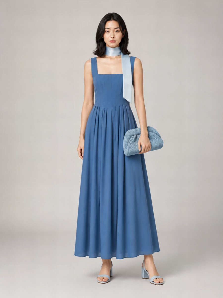 Sportmax Cotton Structured Maxi Dress
