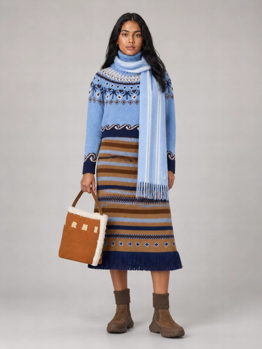 Alanui wool turtleneck knitted top