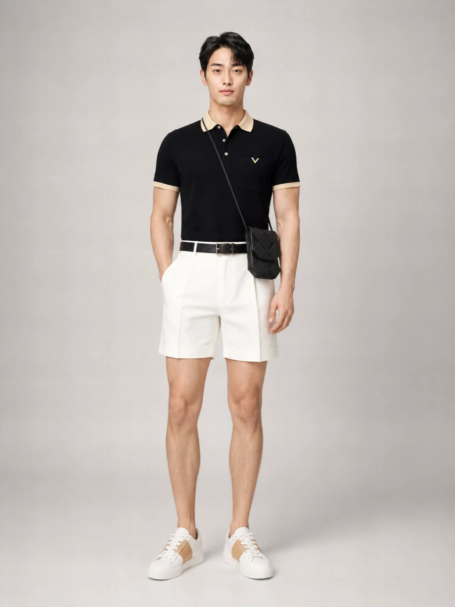 Valentino Garavani Cotton Piqué Short-Sleeve Polo Shirt
