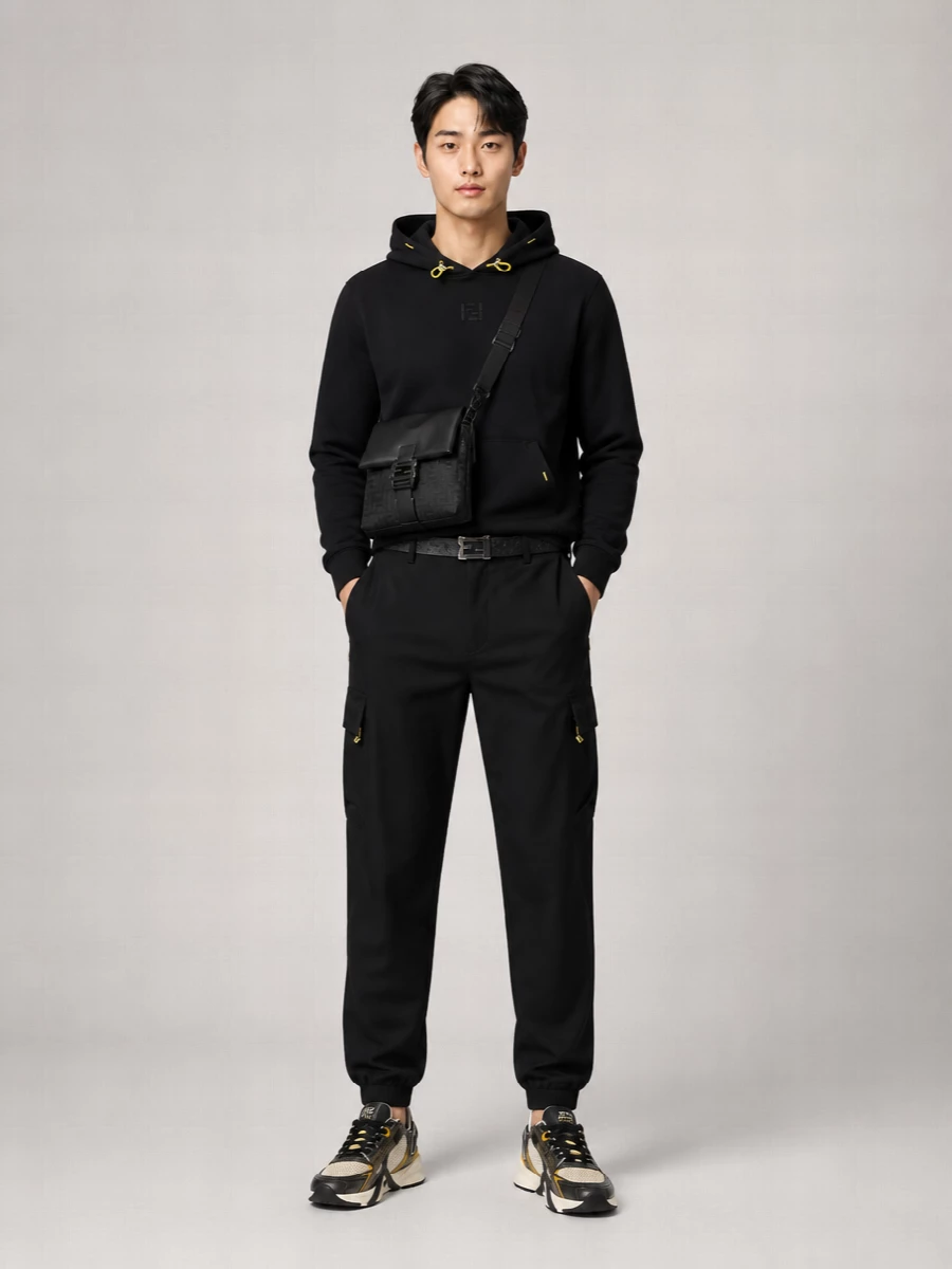 Fendi Cotton Logo-Embroidered Hoodie