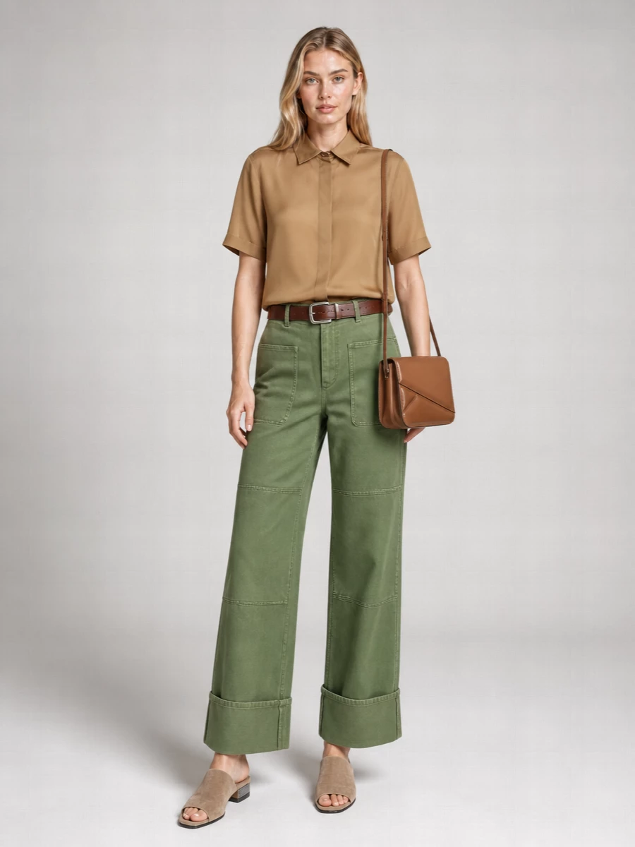 Max Mara Denim Wide-Leg Trousers