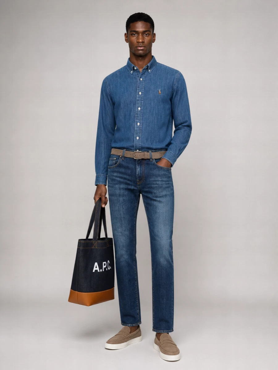 Pt Torino Denim Straight-Leg Trousers