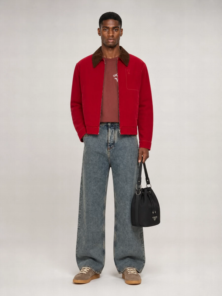 Prada Nylon Bucket Shoulder Bag