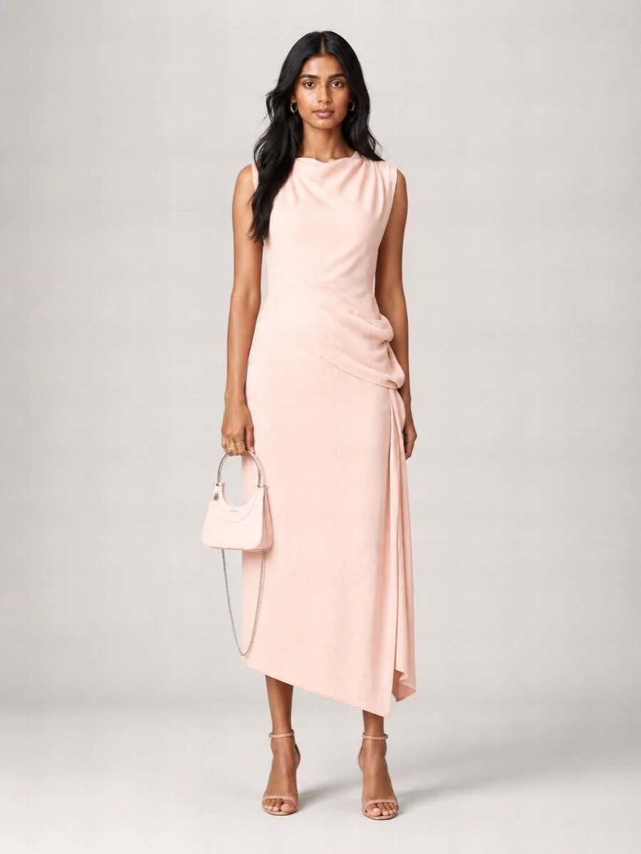Victoria Beckham Twist Midi Dress