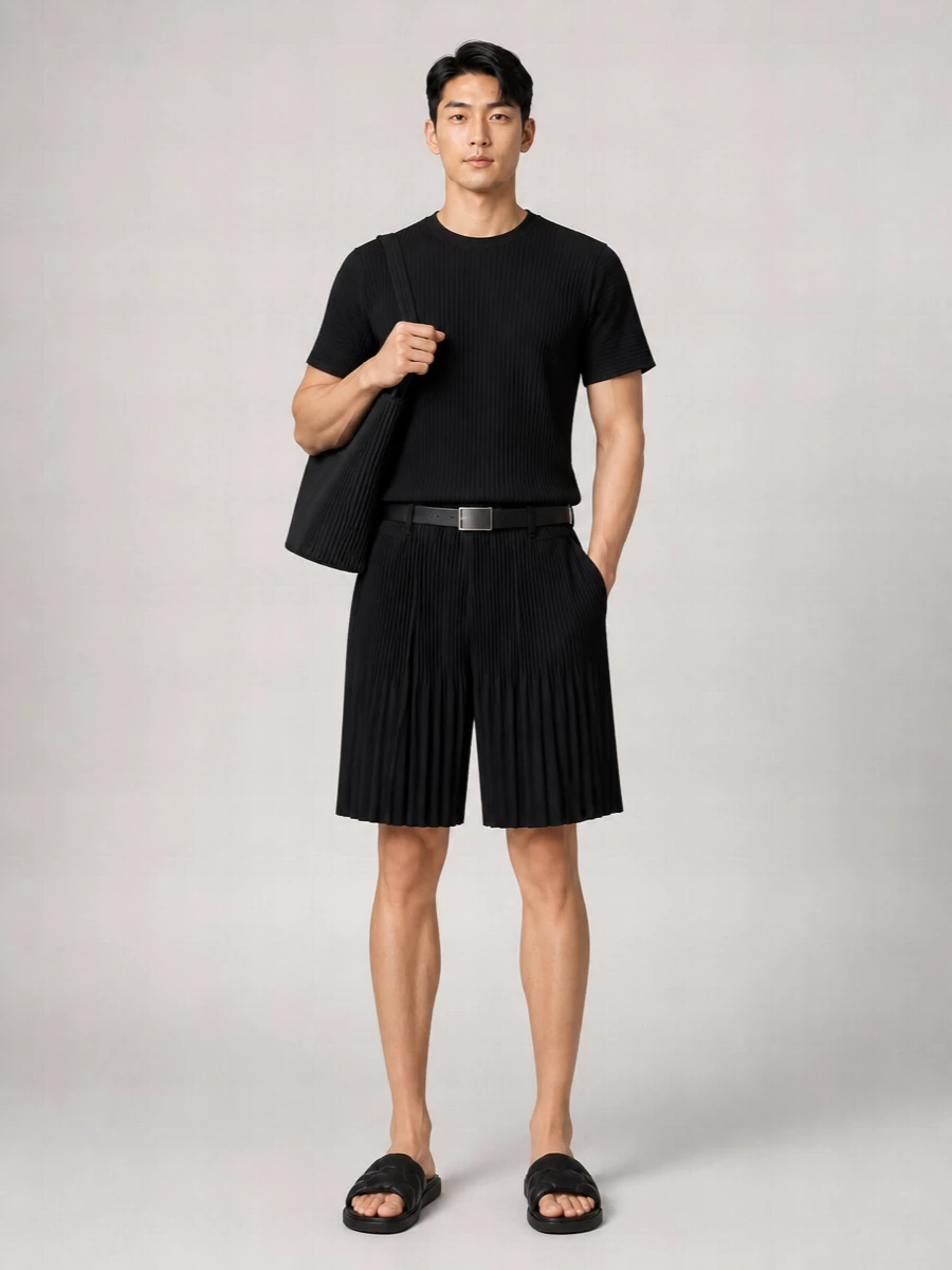 Homme Plisse Issey Miyake Pleated Utility Small Shoulder Bag