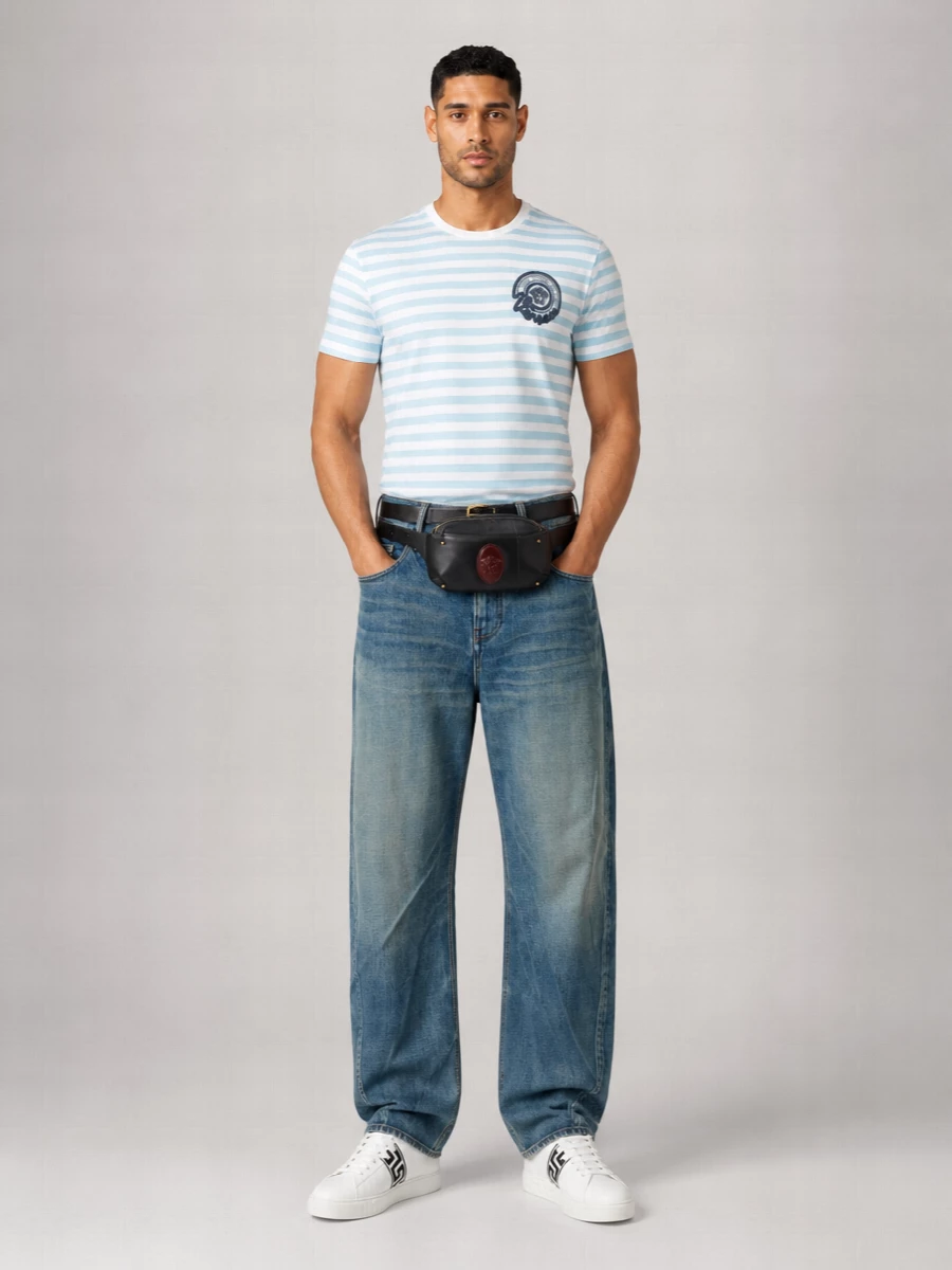 Versace Denim Straight-Leg Trousers