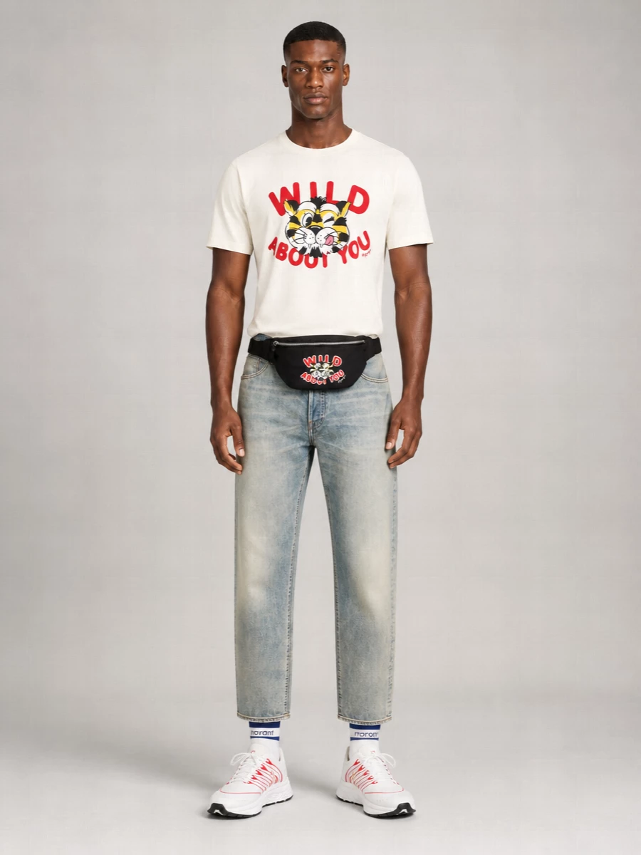 Kenzo Cotton Graphic Print Crew Neck Short Sleeve T-Shirt