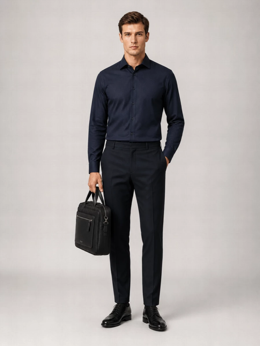 Brunello Cucinelli Cotton Blend Herringbone Shirt