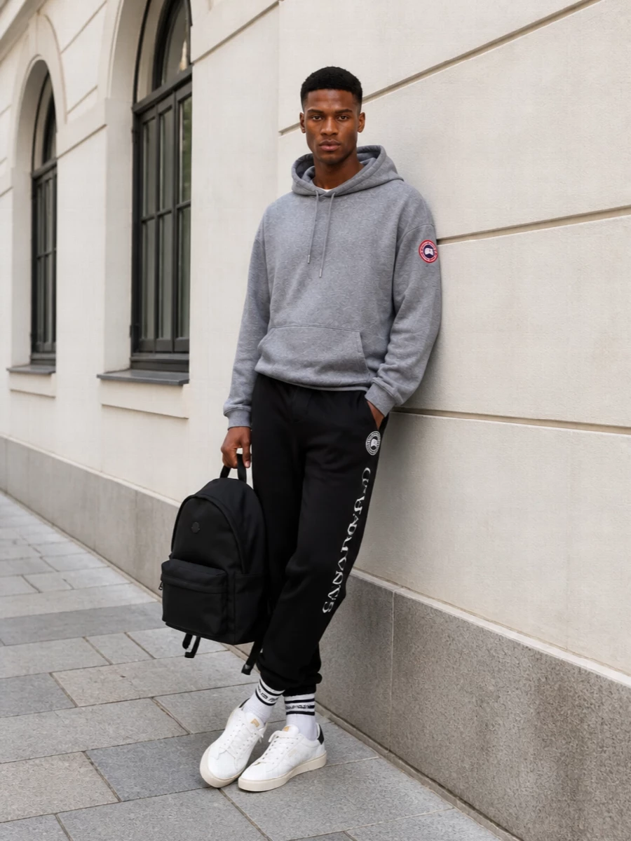 Canada goose hoodie golden goose sneakers outfit