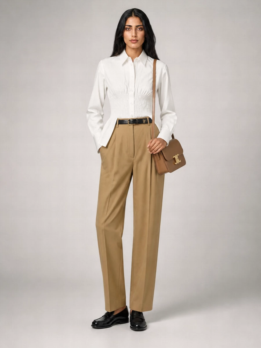 Prada Cotton Straight-Leg Trousers