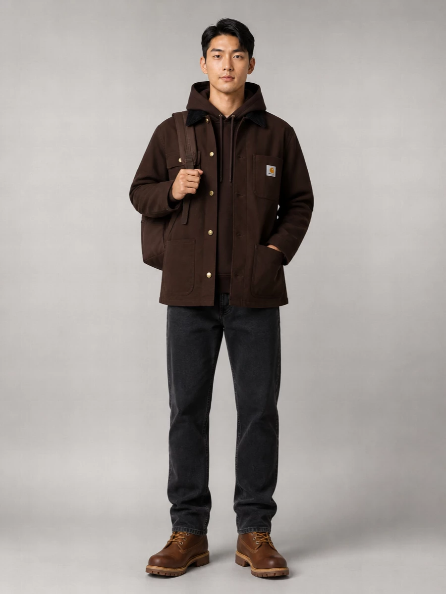 Carhartt Wip Cotton Michigan Coat Chest Pockets