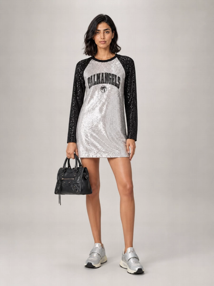 Ash Metallic Low-Top Sneakers