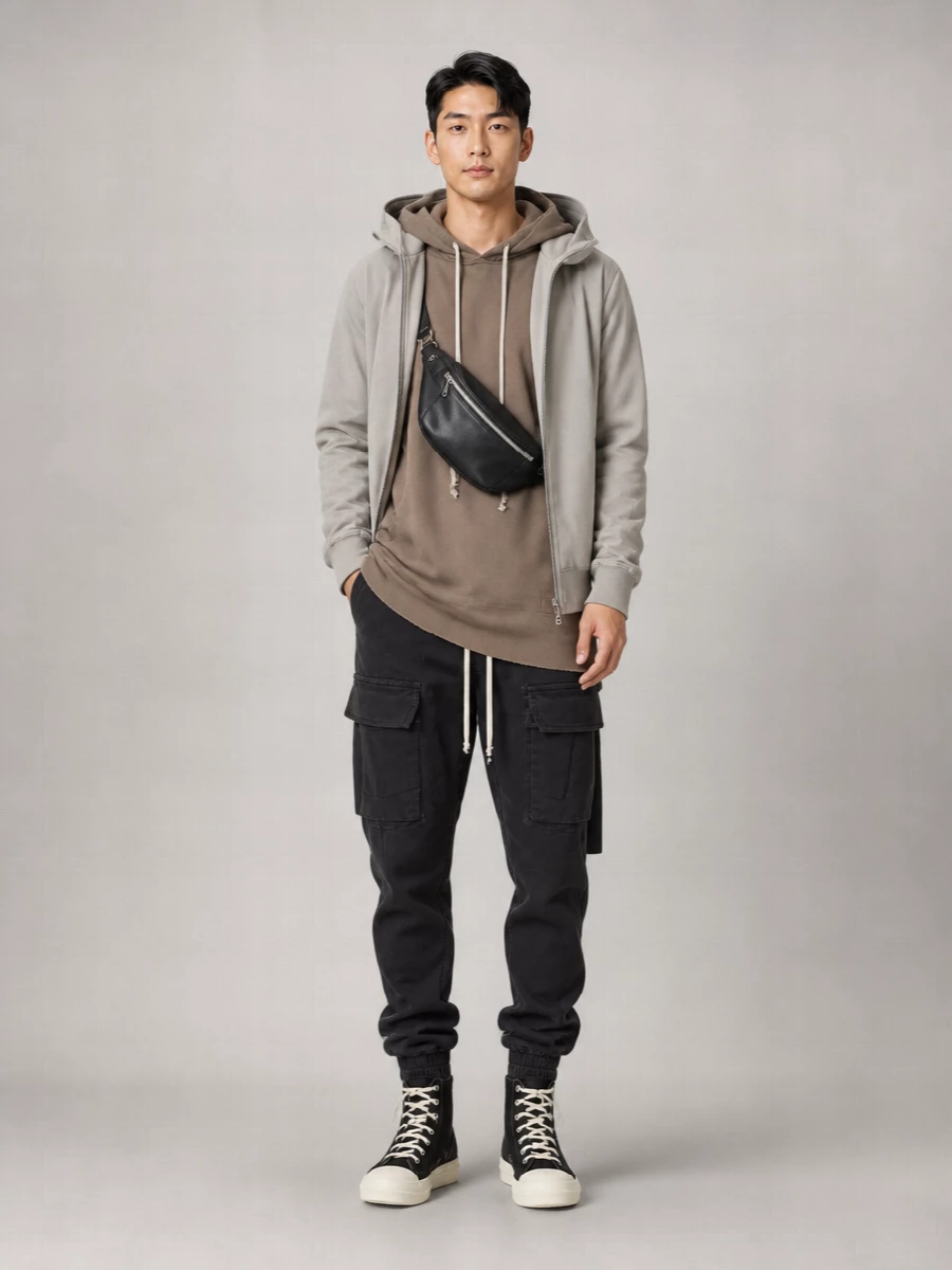 Rick Owens Drkshdw Cotton Hooded Jacket
