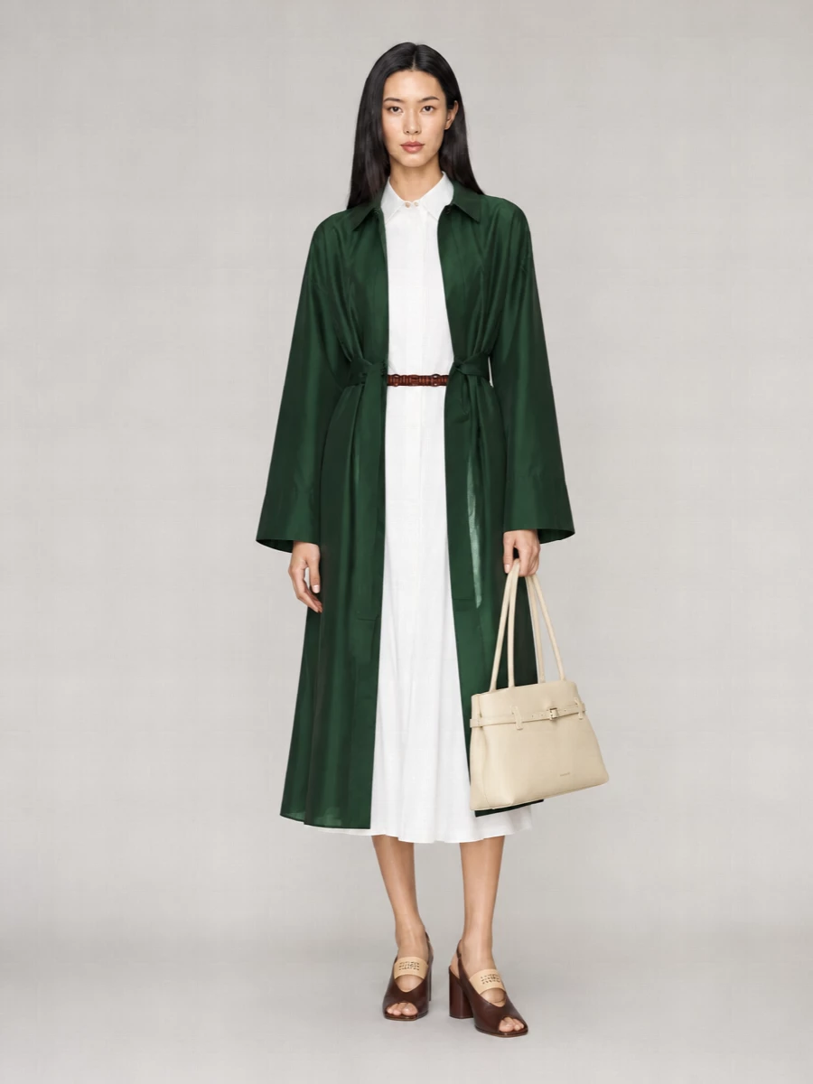 S Max Mara Silk Trench Coat