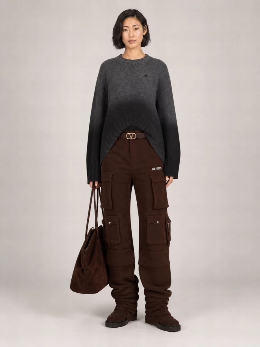 The Attico Cotton Balloon-Fit Cargo Trousers