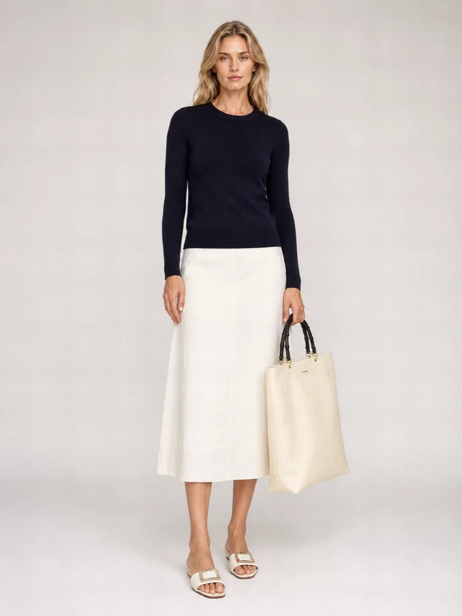 Jil Sander Medium Leather Tote Bag