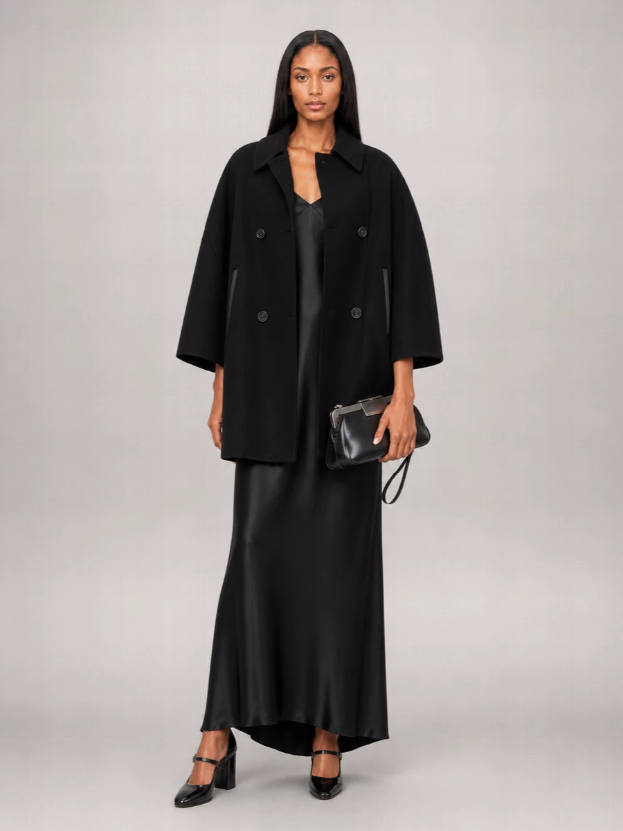 Max Mara Cashmere Double Breasted Cape