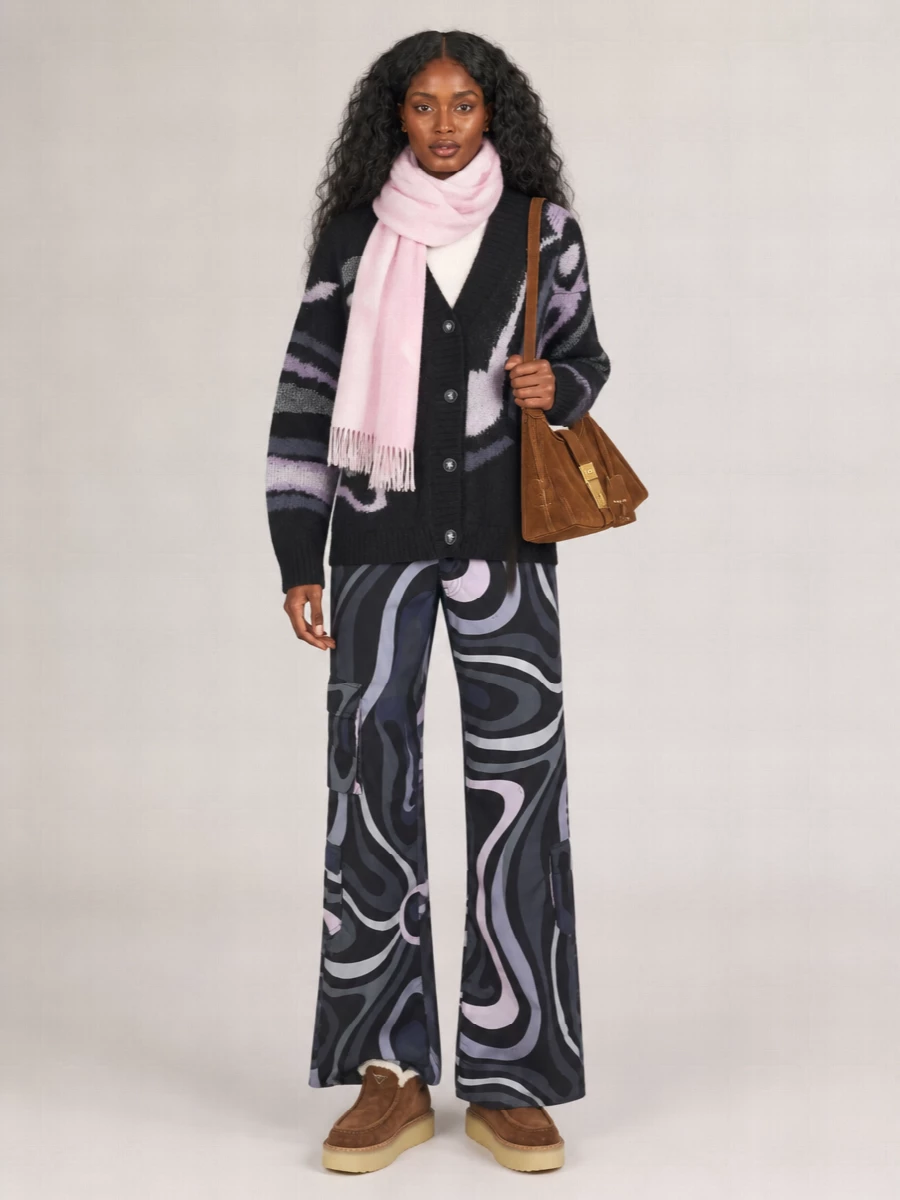 Pucci Mohair Oversized Printed Cardigan