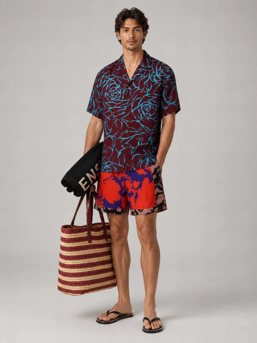 Dries Van Noten Floral Print Swim Shorts