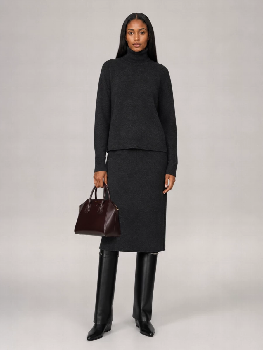 Givenchy Leather Knee-High Wedge Boots