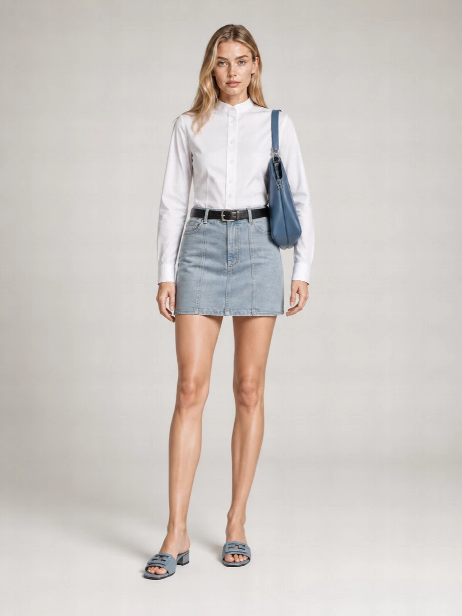 Fendi Denim Mini Skirt