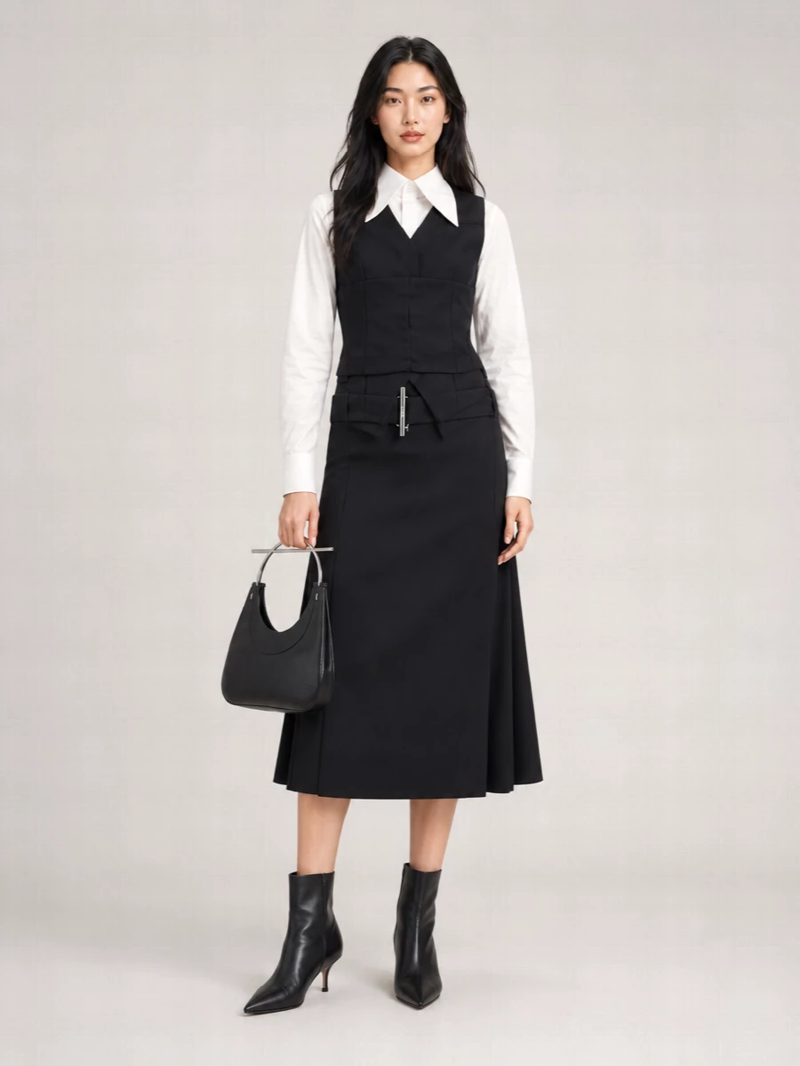 Alexander Mcqueen Wool Pleated Skirt