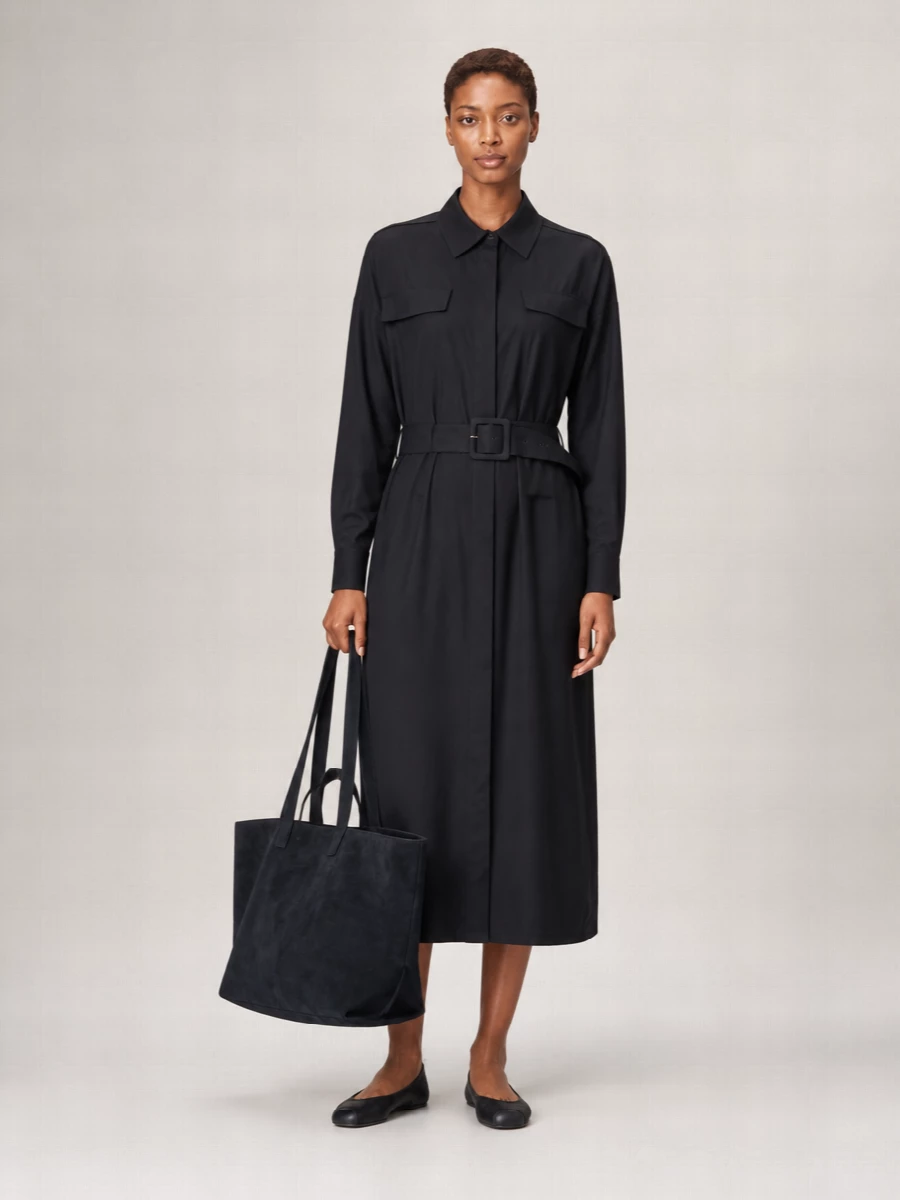 Alaïa Leather Square-Toe Ballerina Flats