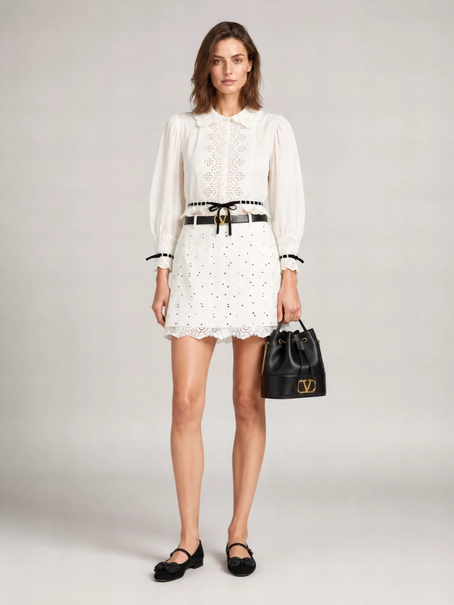 Giambattista Valli Polka-Dot Mini Skirt