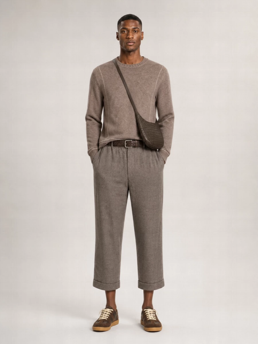 Giorgio Armani Cashmere Loose Fit Trousers