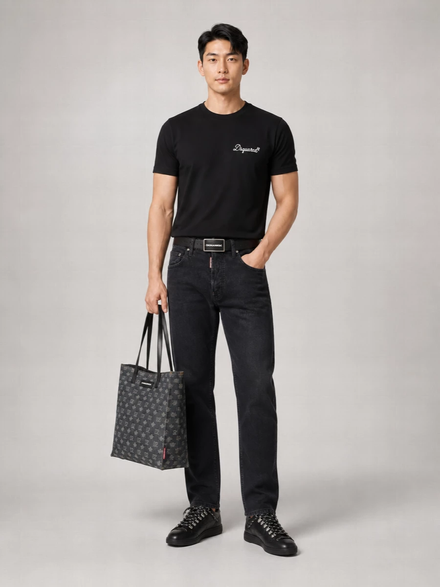 Dsquared2 Leather Lace-Up Sneakers