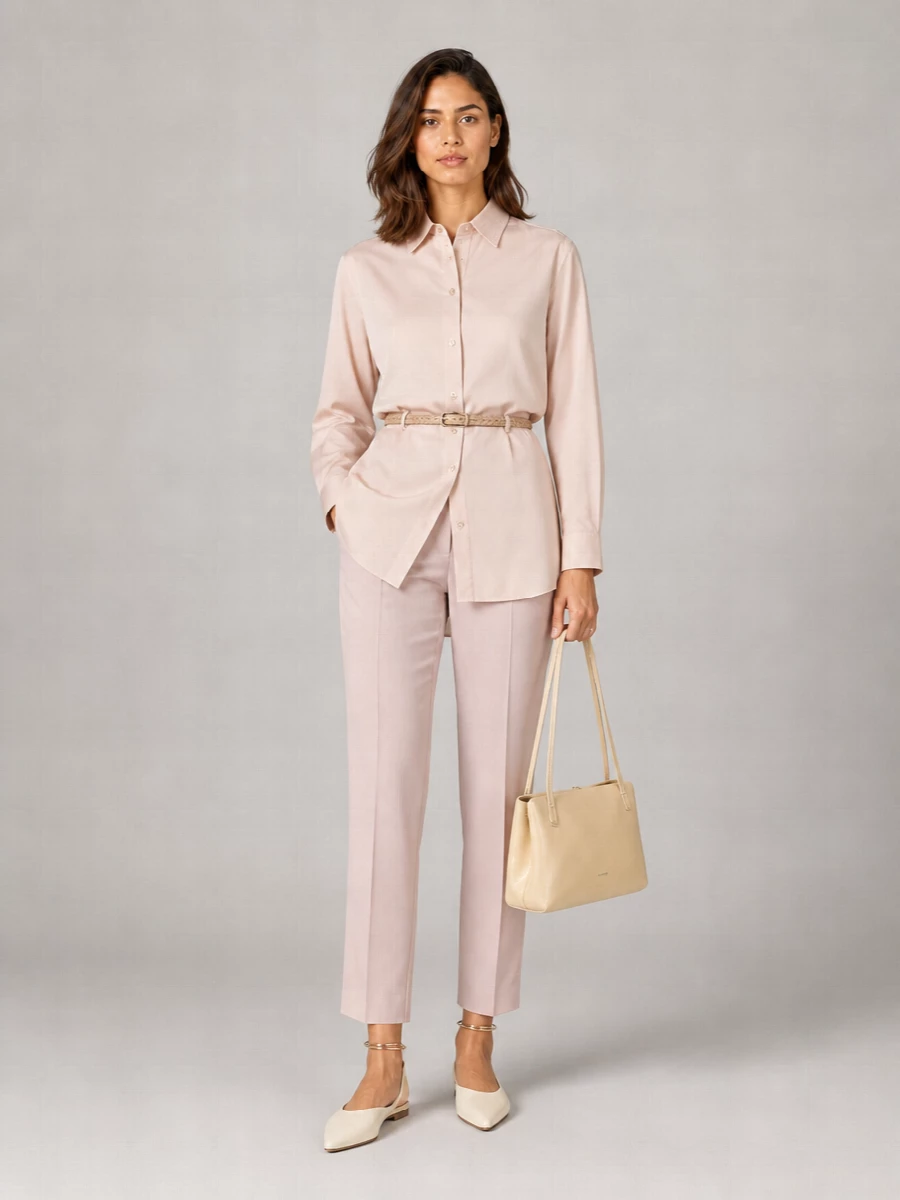 Jil Sander Silk Straight Leg Tailored Trousers