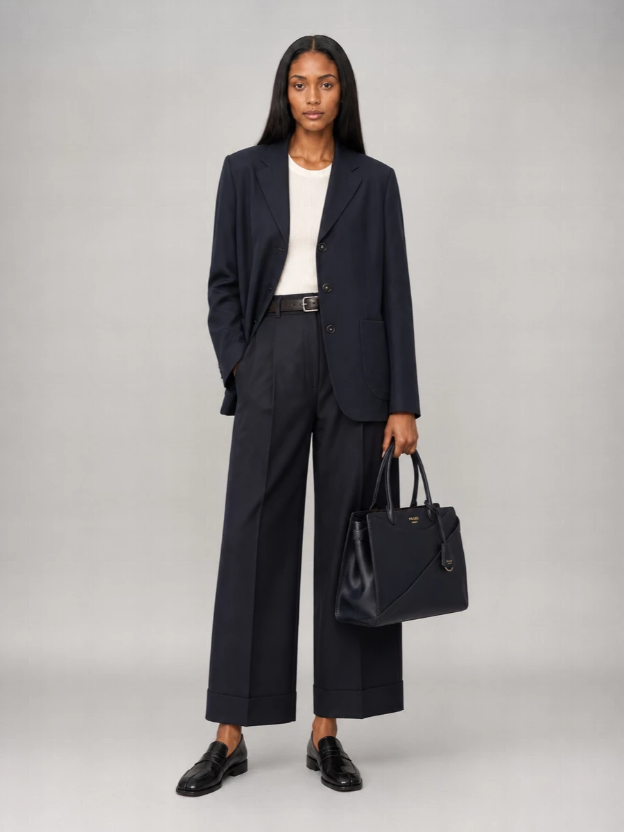 Comme Des Garçons Wool Wide-Leg Trousers