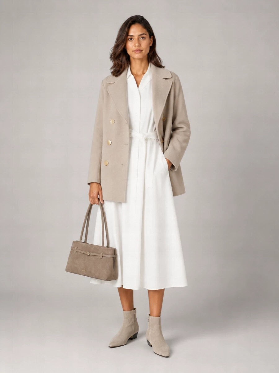 S Max Mara Virgin Wool Double-Breasted Blazer