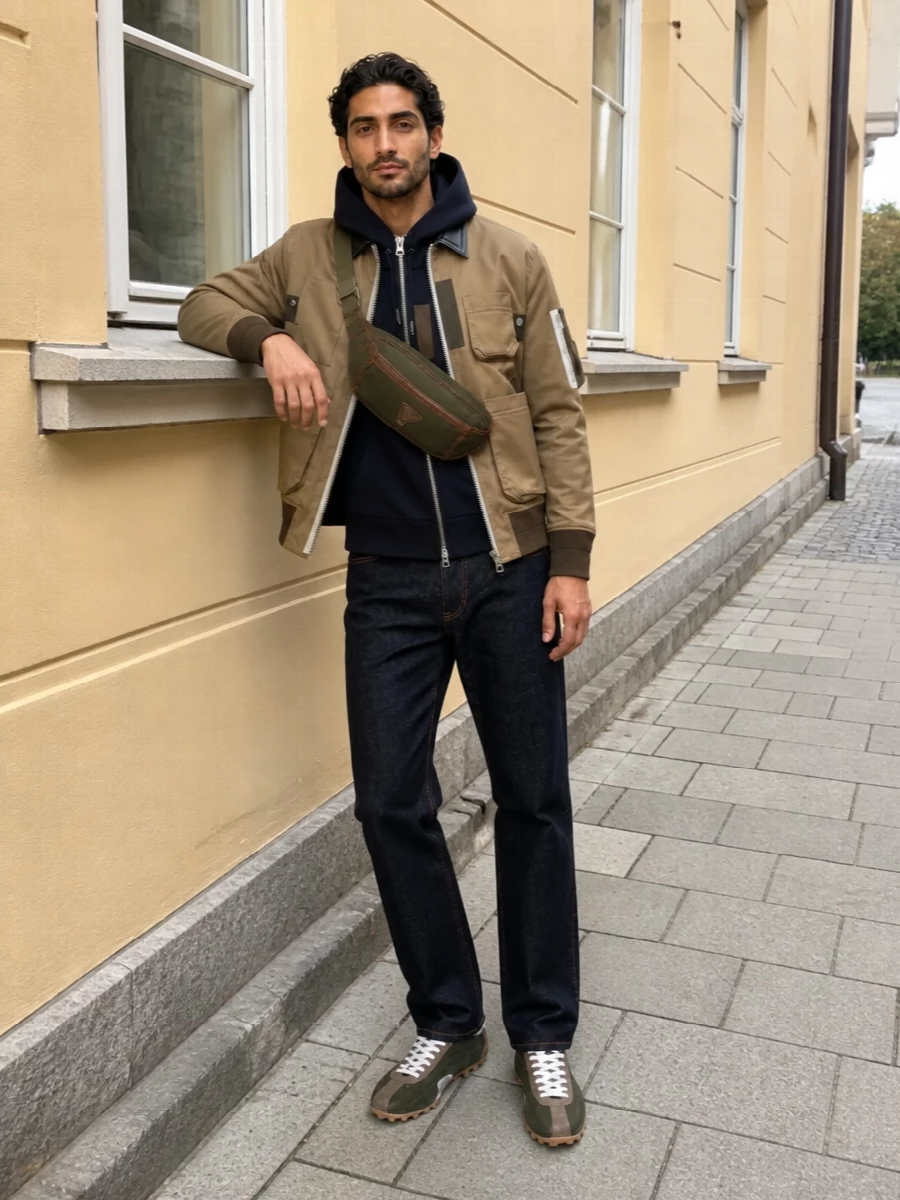 Sacai bomber raw denim designer sneakers