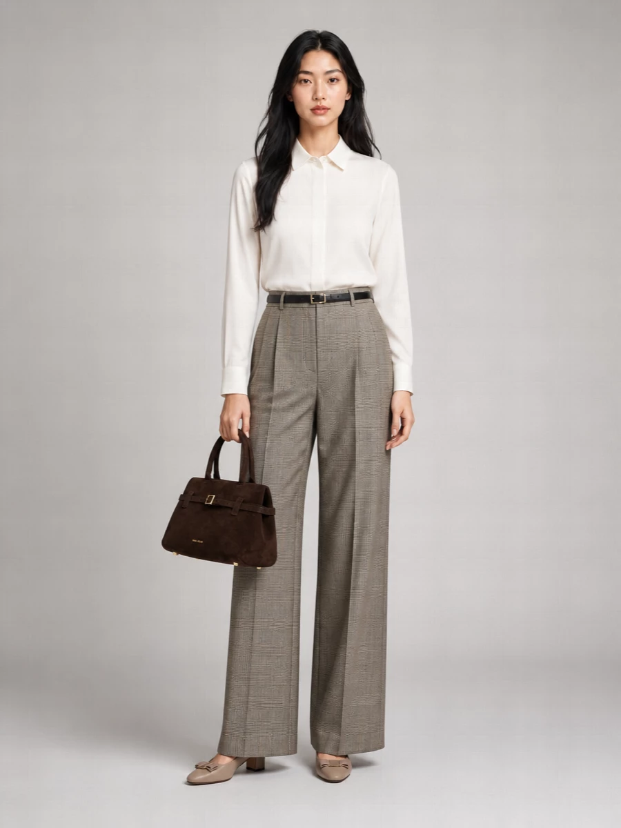 Max Mara Wool High-Rise Wide-Leg Suit Trousers