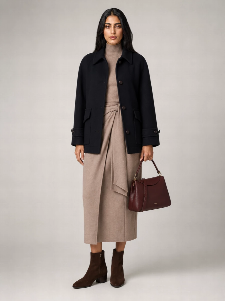 Circolo 1901 Wool Double-Breasted Coat