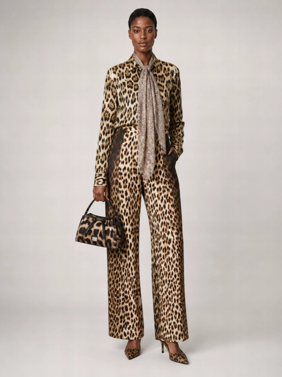 Roberto Cavalli Printed Long-Sleeve Shirt
