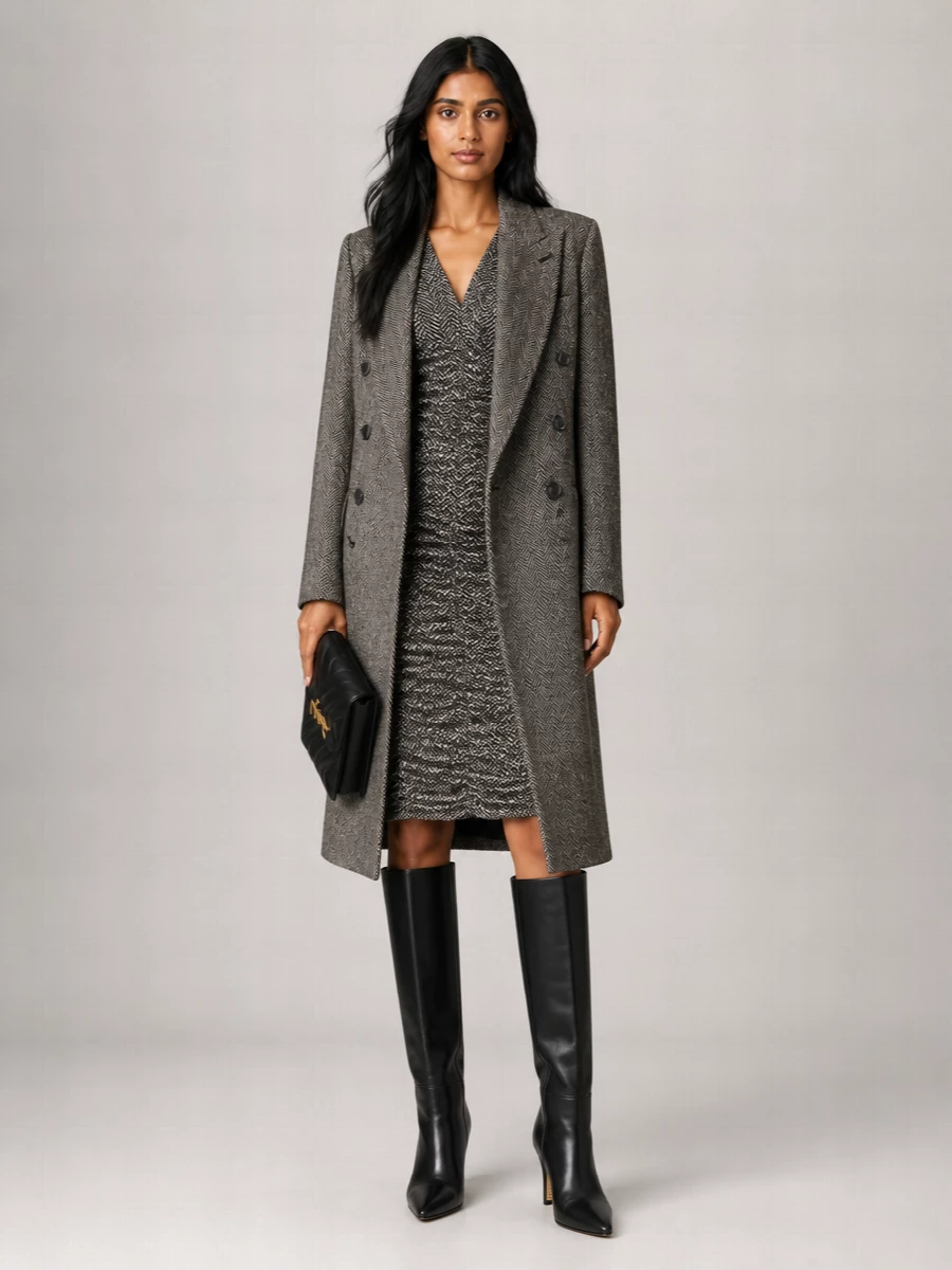 Saint Laurent Double Breasted Coat