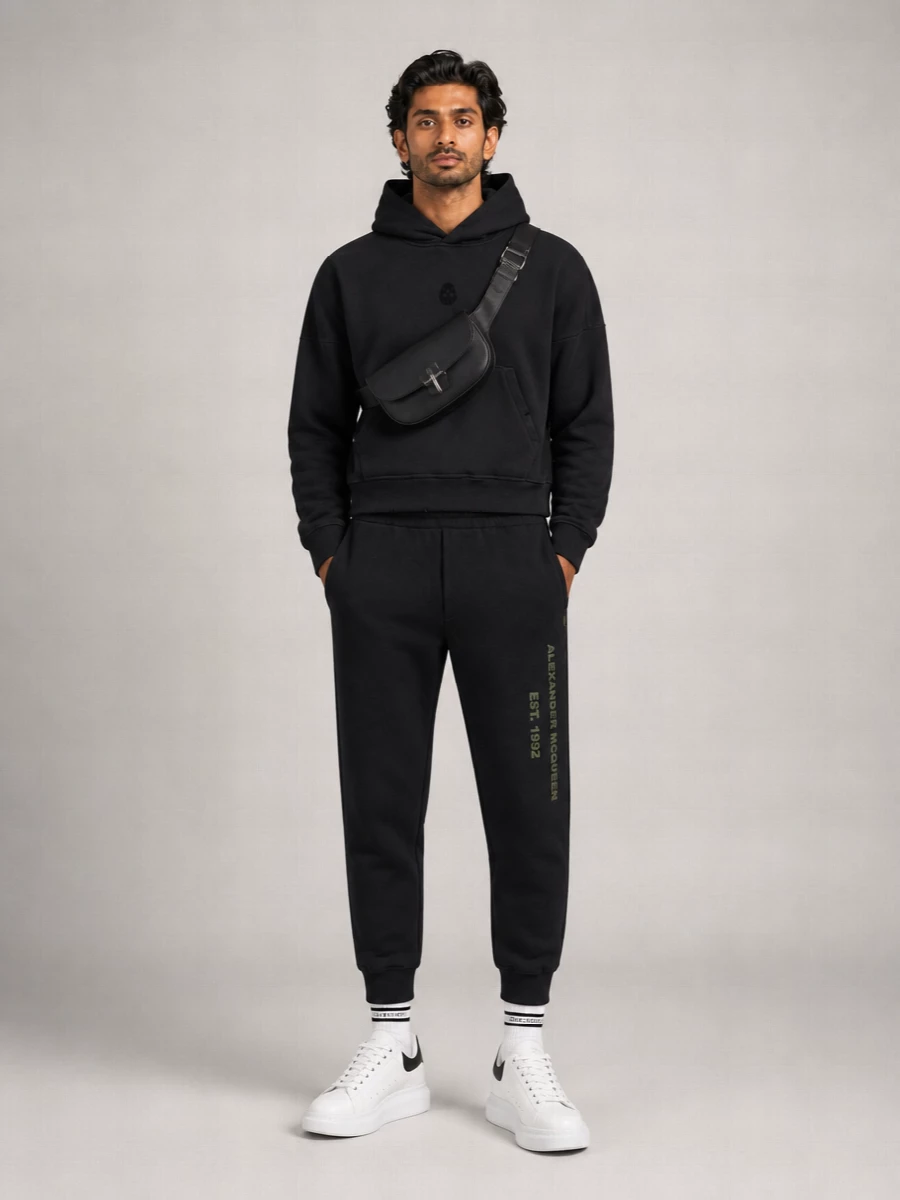 Alexander Mcqueen Logo Print Tapered Track Pants