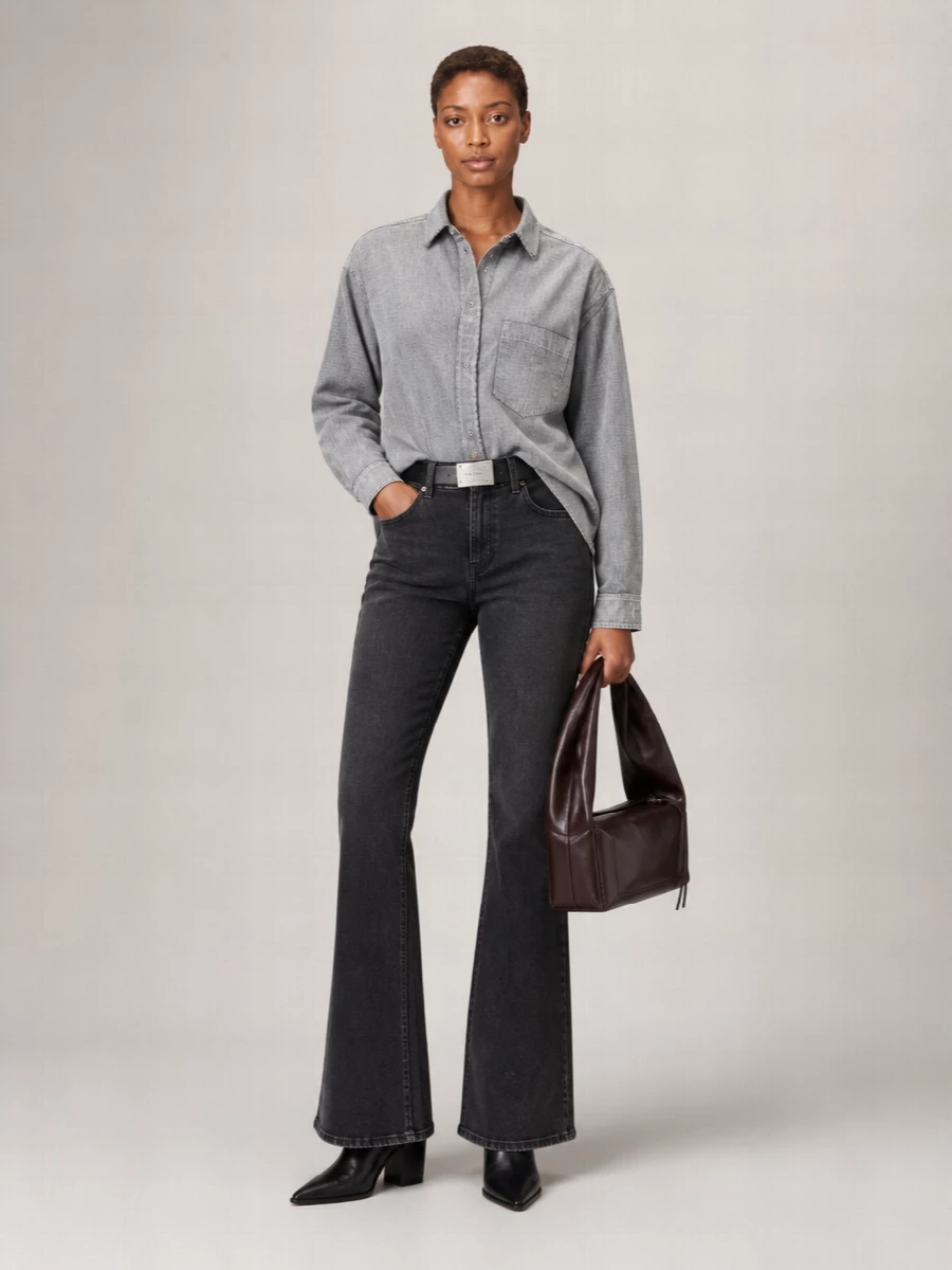 Mother Straight-Leg Denim Jeans