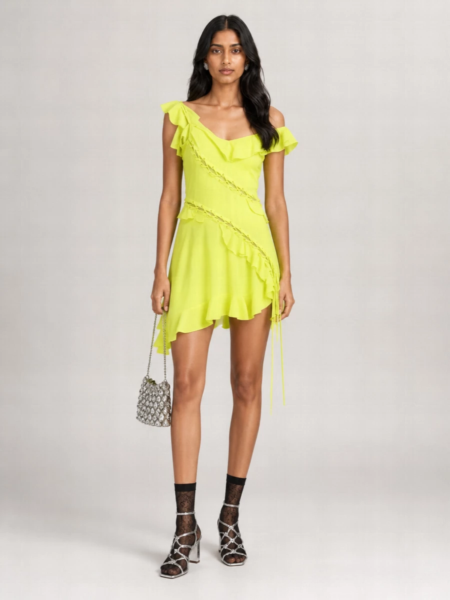 Acne Studios Frill Mini Dress