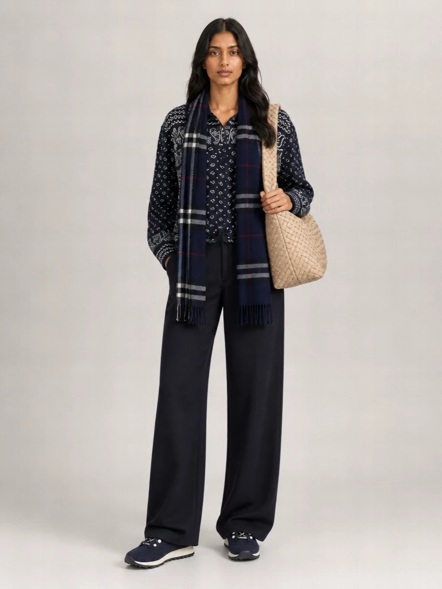 Burberry Cashmere Checked Scarf