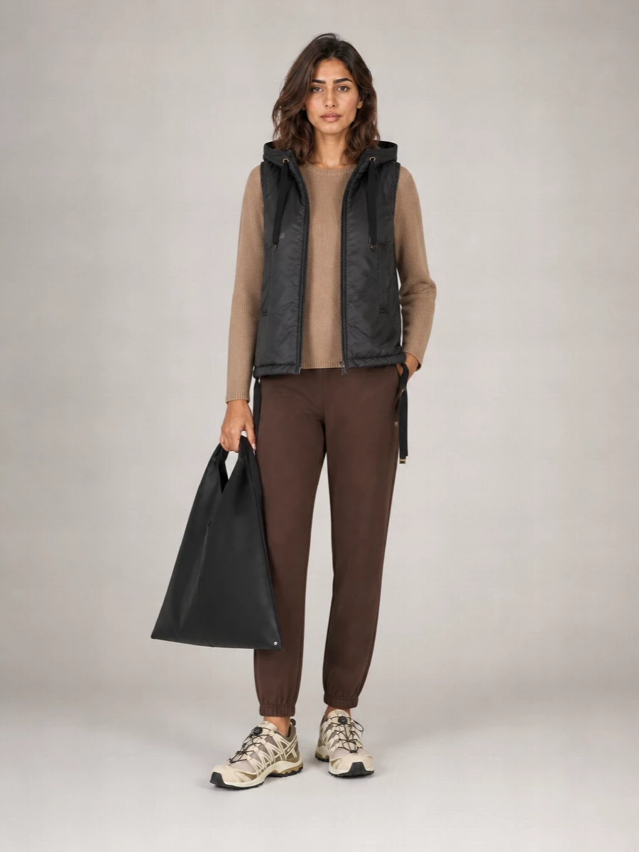S Max Mara Padded Hooded Sleeveless Puffer Gilet